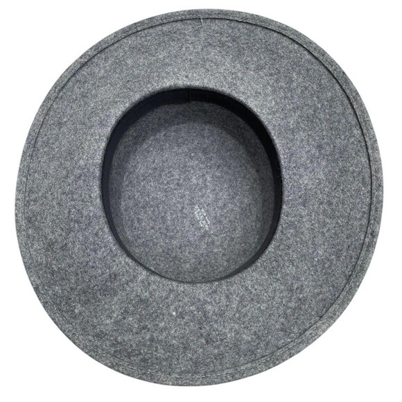 Vintage NOS Banash Boston Light Gray Wool Felt Fedora Hat Polka Dot  Bow US 7.5 main image 8